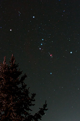 Photo de la constellation d'Orion